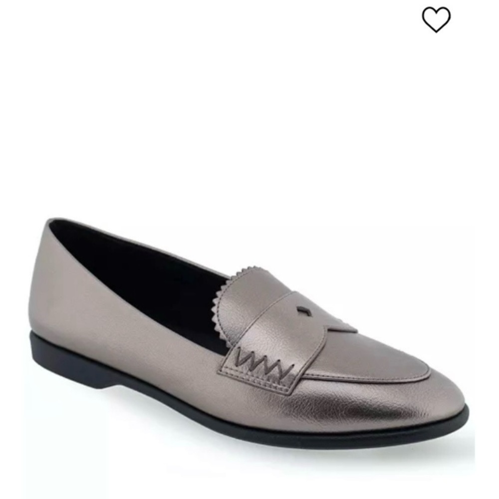 Aerosoles Benvenuto Casual Loafer Size 10.5 Graphite Polyurethane Faux Leather